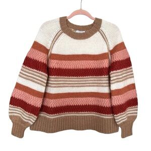 & OTHER STORIES Los Angeles Atelier Wool Blend Chunky Knit Striped Sweater Small